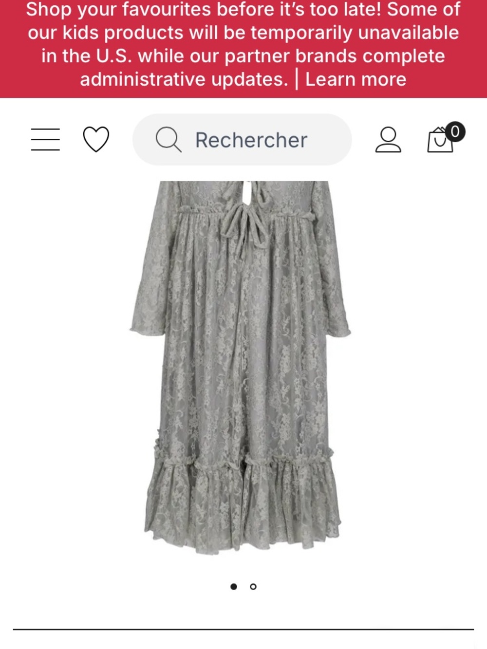 Girls' Blush Pink Lace Overlay Party Dress - Picture 6 of 9